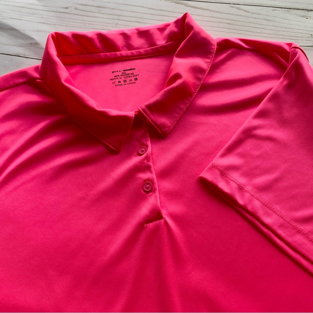 Ladies ANIMAL DEN 3XL Pink Knit “Polo” Style Top